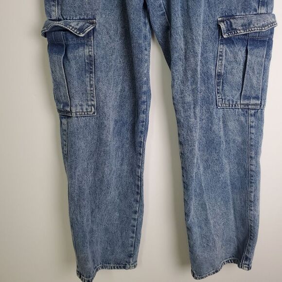 Simple Society Denim Cargo Jeans, Size 7/28 - Picture 4 of 8